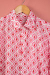 Ex Sample/Seconds Pink & White Long Sleeve Cotton Shirt - Extra Large