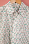 Ex Sample/Seconds Green & White Short Sleeve 100% Cotton Shirt - Large