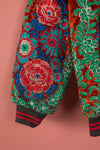 Ex Sample/Seconds Rust Velvet Embroidered Jacket 100% Cotton - Small/Medium
