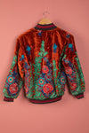 Ex Sample/Seconds Rust Velvet Embroidered Jacket 100% Cotton - Small/Medium