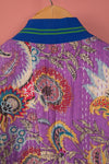 Ex Sample/Seconds Purple Kantha Jacket 100% Cotton - Medium/Large