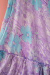 Ex Sample/Seconds Purple Recycled Silk Long Skirt - Large