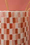 Ex Sample/Seconds Red & Pink Mosaic Glass Vase