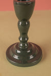 Ex Sample/Seconds Moulded Metal Ceramic Candleholder Racing Green
