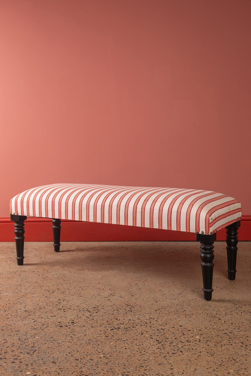 Ex Sample/Seconds Orange & Red Stripe Bench