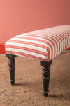 Ex Sample/Seconds Orange & Red Stripe Bench