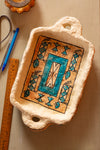 Ex Sample/Seconds Papier Mache Tray - Blue & Orange