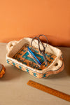 Ex Sample/Seconds Papier Mache Tray - Blue & Orange