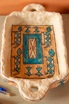 Ex Sample/Seconds Papier Mache Tray - Blue & Orange