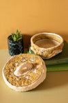 Ex Sample/Seconds Papier Mache Bowl with Lid - Green