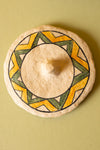 Ex Sample/Seconds Papier Mache Jar with Lid - Green & Yellow