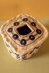Ex Sample/Seconds Papier Mache Square Jar with Lid - Black & White