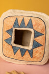 Ex Sample/Seconds Papier Mache Square Jar with Lid - Blue & Orange