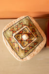 Ex Sample/Seconds Papier Mache Square Jar with Lid - Green & Orange