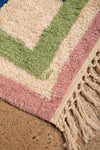 Ex Sample/Seconds Lizzie Pink & Red Chequered Recycled Cotton Large Rug - 02