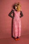 Jacqueline Pink Hand Block Printed Cotton Long Dress