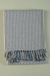 Blue Stripe 100% Recycled Cotton Throw