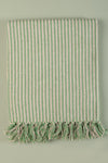 Green Stripe 100% Recycled Cotton Throw