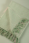 Green Stripe 100% Recycled Cotton Throw