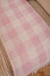 Pale Pink 100% Recycled Gingham Throw