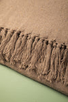 Oatmeal Recycled Cotton Block Colour Throw