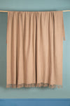 Oatmeal Recycled Cotton Block Colour Throw