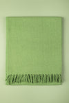 Green Recycled Cotton Block Colour Throw