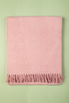 Pink Recycled Cotton Block Colour Throw
