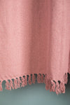 Pink Recycled Cotton Block Colour Throw