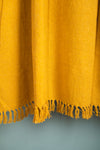 Yellow Recycled Cotton Block Colour Throw
