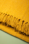 Yellow Recycled Cotton Block Colour Throw