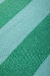 Dark Green & Turquoise Midi Stripe Recycled Cotton Throw