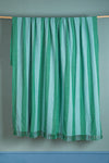 Dark Green & Turquoise Midi Stripe Recycled Cotton Throw