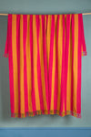 Yellow & Fuchsia Midi Stripe Recycled Cotton Throw