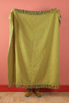 Yellow & Green 100% Recycled Cotton Striped Throw