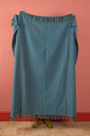 Green & Blue 100% Recycled Cotton Striped Throw