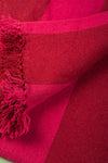 Red & Pink Recycled Cotton Wide Stripe Throw