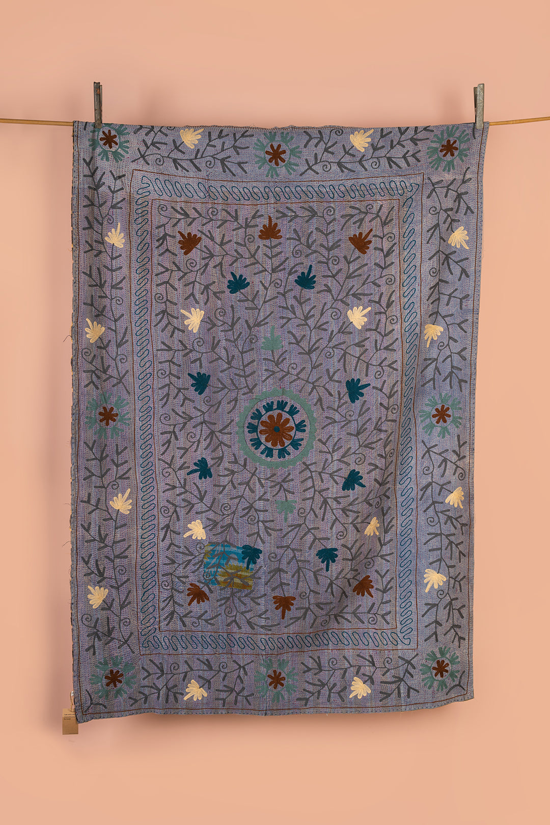 Suzani Embroidered Vintage Kantha Throw - 02