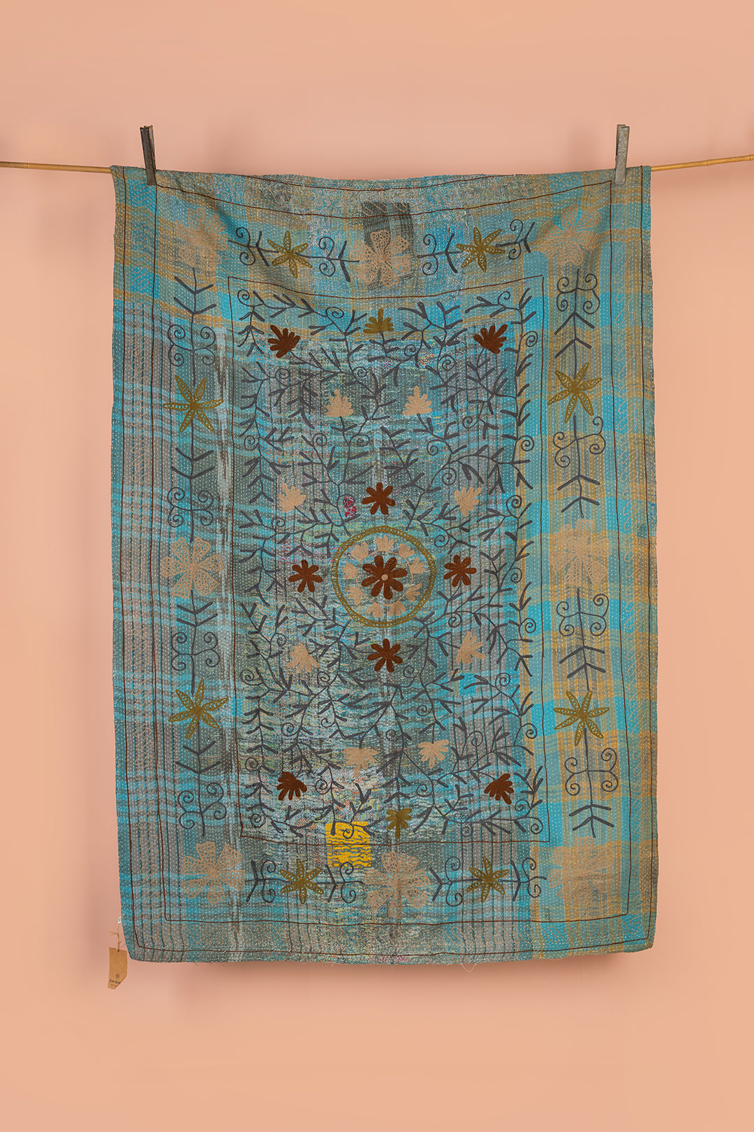 Suzani Embroidered Vintage Kantha Throw - 04