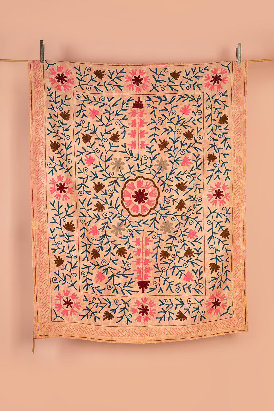 Suzani Embroidered Vintage Kantha Throw - 12