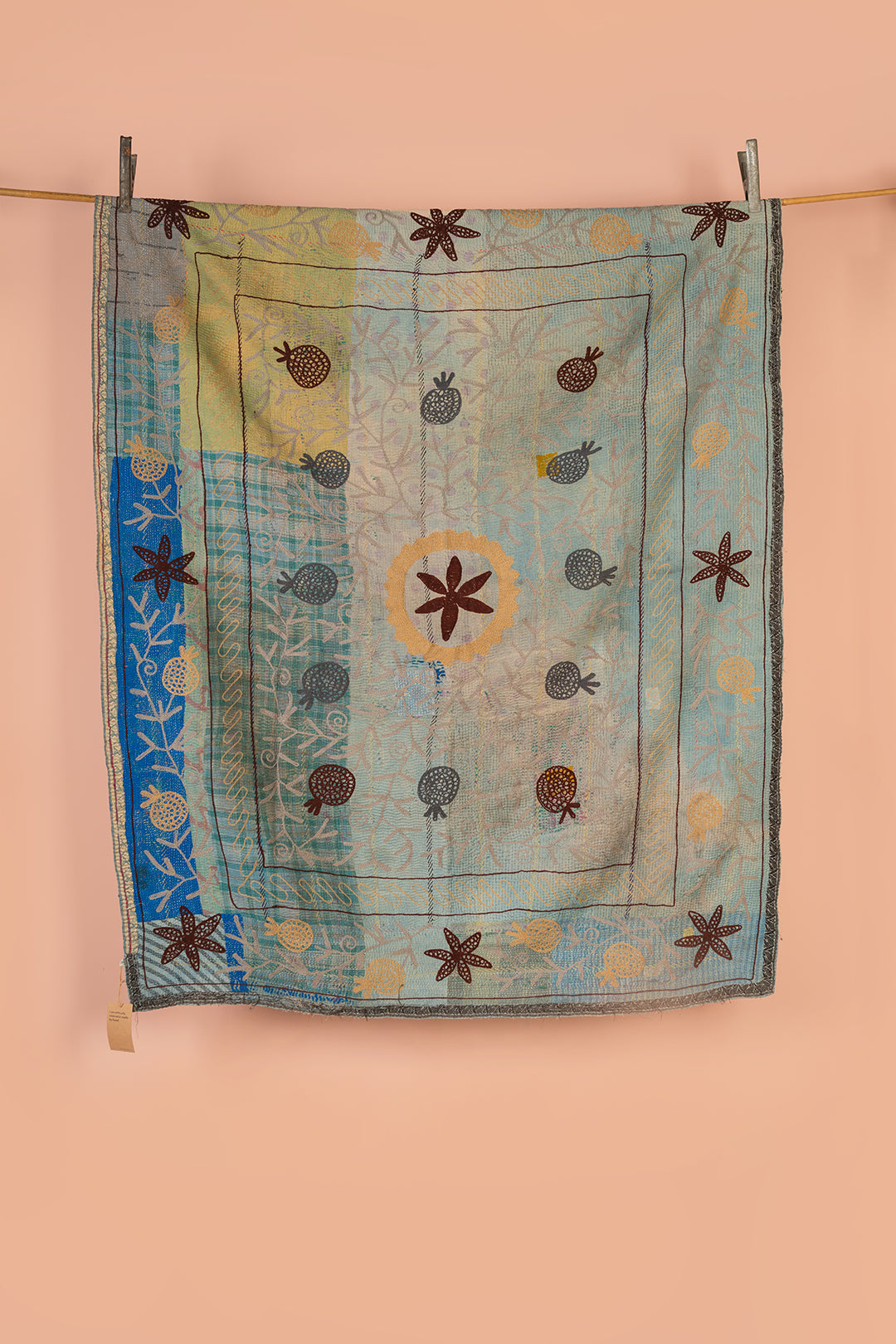 Suzani Embroidered Vintage Kantha Throw - 16