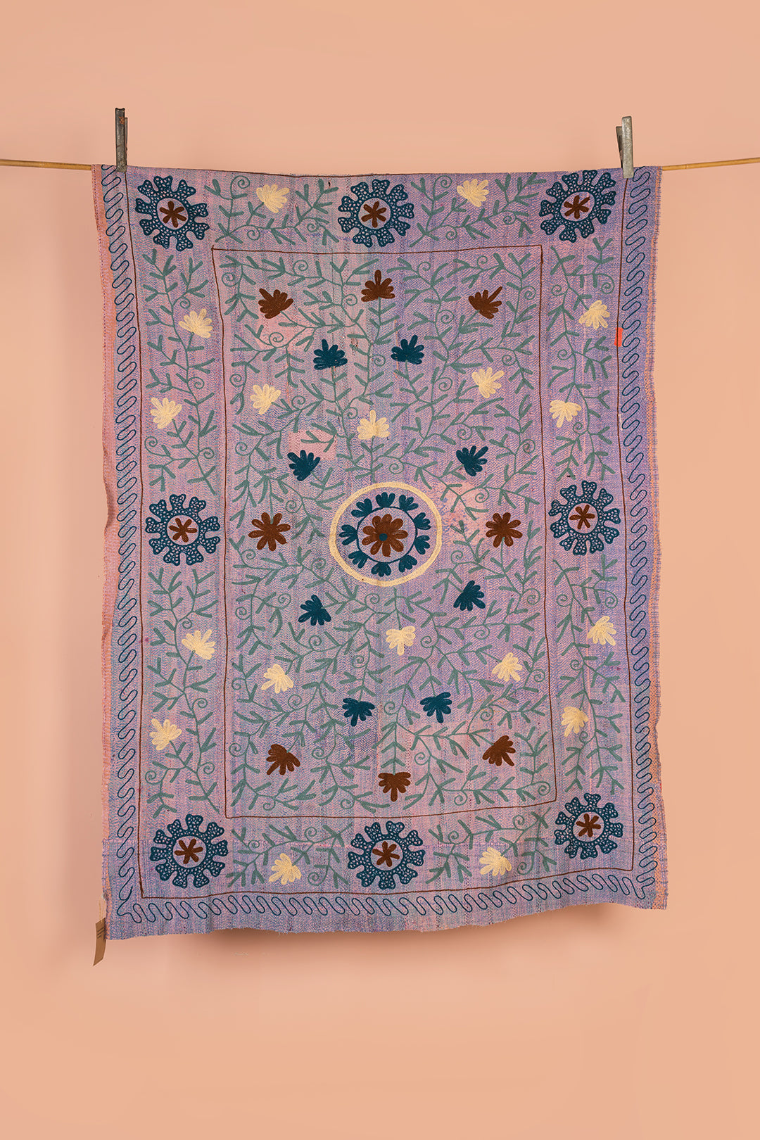 Suzani Embroidered Vintage Kantha Throw - 24
