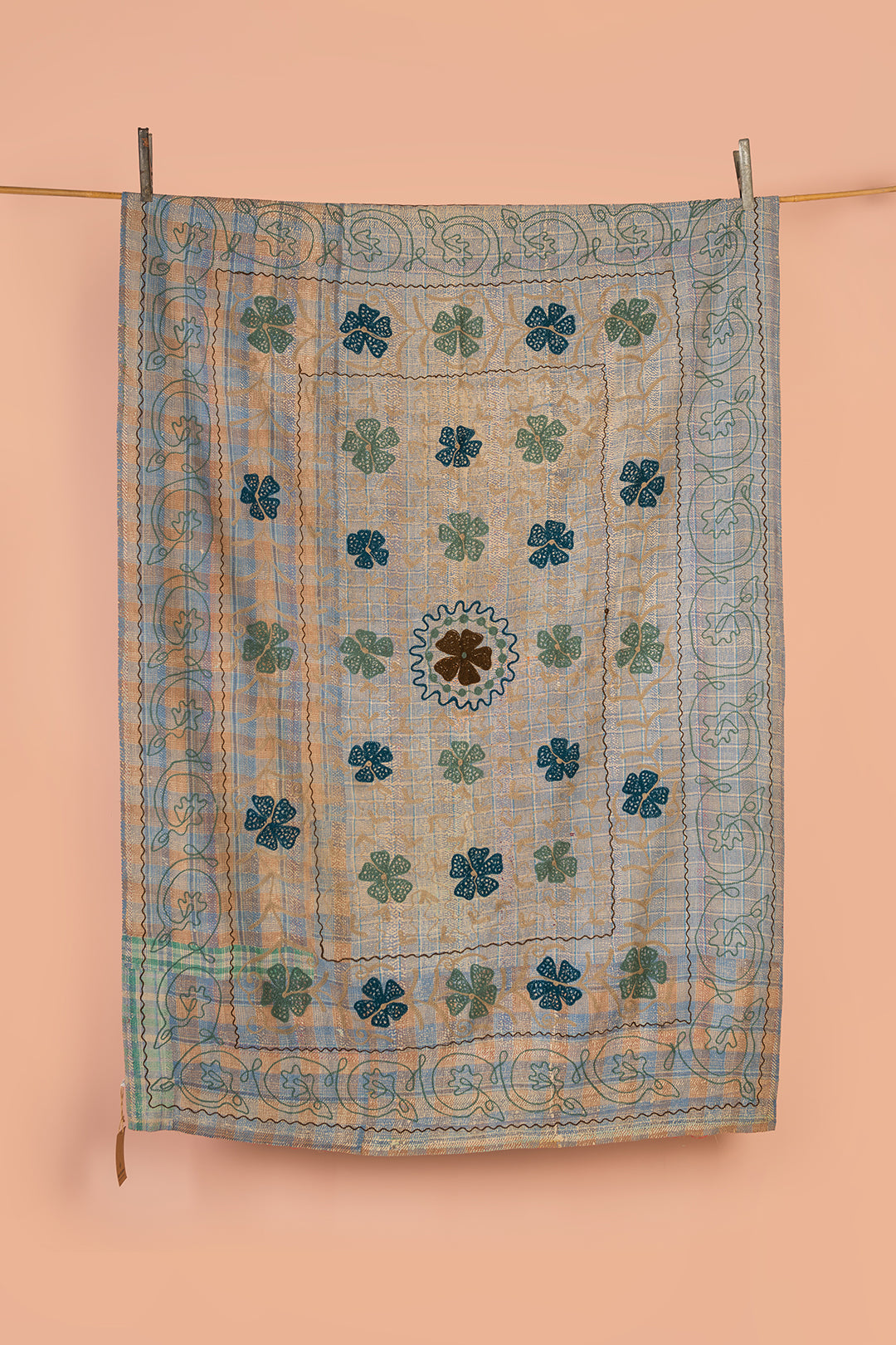 Suzani Embroidered Vintage Kantha Throw - 28
