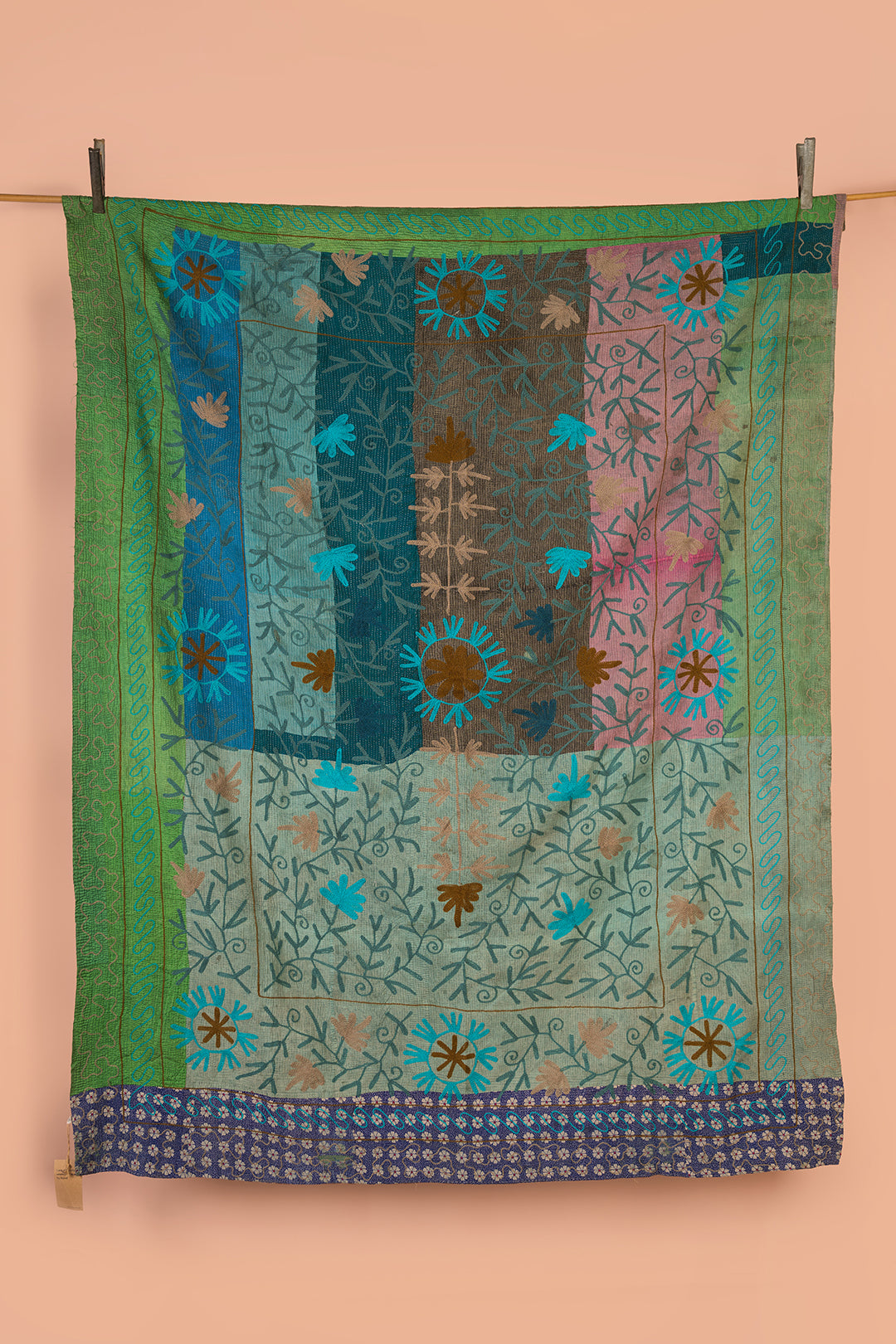 Suzani Embroidered Vintage Kantha Throw - 29