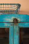 Blue Vintage Wooden Cabinet <p>W:80cm D:37cm H:133cm </p>