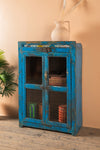 Vintage Blue Glazed Cabinet <p>W:71cm D:33cm H:104cm </p>