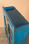 Vintage Blue Glazed Cabinet <p>W:71cm D:33cm H:104cm </p>