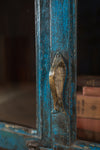 Vintage Blue Glazed Cabinet <p>W:71cm D:33cm H:104cm </p>