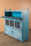 Vintage Blue & Pink Jali Storage Unit <p>W:121cm D:44cm H:133cm </p>