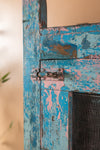 Vintage Blue & Pink Jali Storage Unit <p>W:121cm D:44cm H:133cm </p>